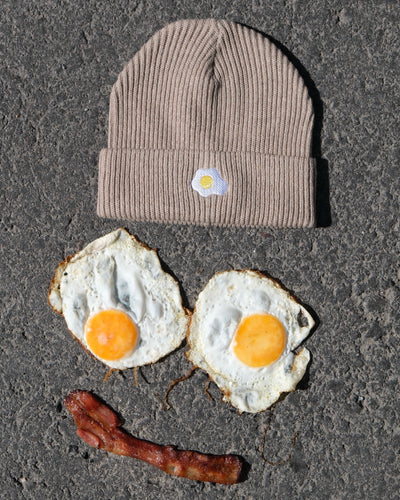 Beige Egg Beanie